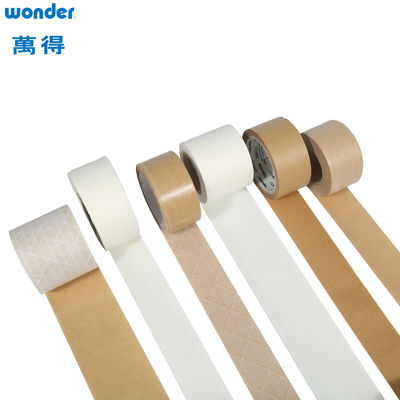 Tape autoadhésive de papier kraft blanc d' épaisseur 0,130 mm à base de solvant