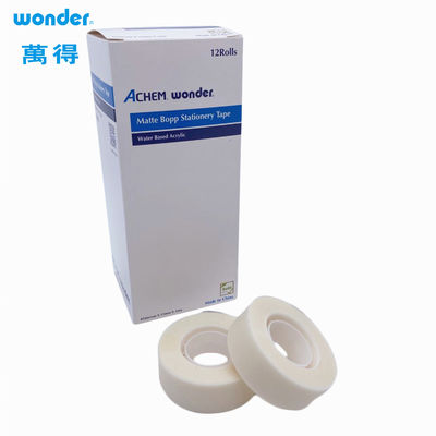 Ruban adhésif acrylique BOPP blanc mat pour écrire