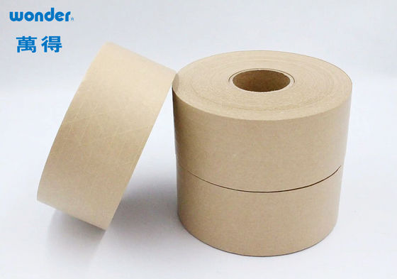 Tape d'emballage en papier gommé, bande d'expédition Kraft auto-adhésive écrite